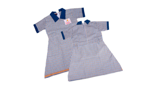 school girl dress front & back