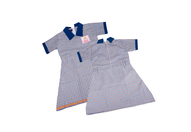 school girl dress front & back