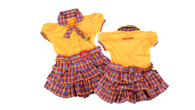shemrock kids girl school dress front & back