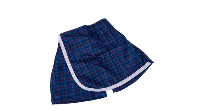 black blue check pant for kids front view