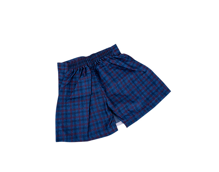 black blue check pant for kids back view