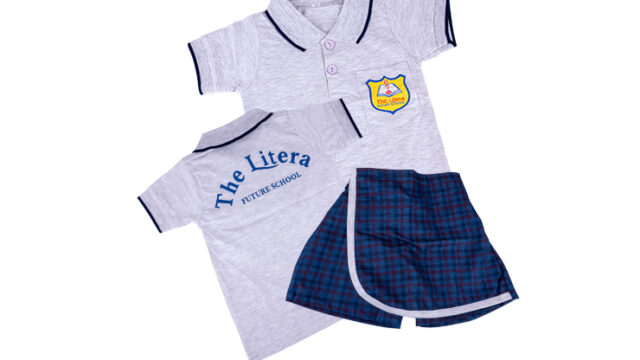 the litera future school kids dress front & back view with pant