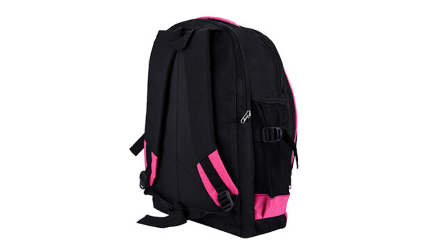black & pink bag side view