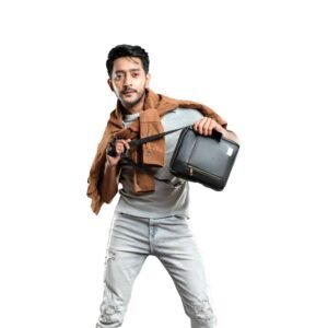 Wildleather Men's Leather Crossbody Sling Bag – Premium Pebble-Grain Side Bag (GSG115-105)