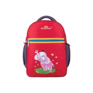 Wildleather WL105LW011 Cute Elephant Print Kids School Bag & Backpack (15-Inch)