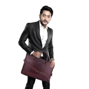 Wildleather Men's Leather Office Bag OFL117-701 Slim Executive Laptop Messenger Bag & Briefcase (16.5-Inch)