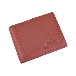 Wildleather Men's Genuine Leather Bifold Wallet with Contrast Stitching Detail (GWL101- 508)