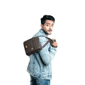 Wildleather Men's Genuine Leather Sling Bag – Compact Crossbody Messenger & Travel Shoulder Bag (GSG114-710)
