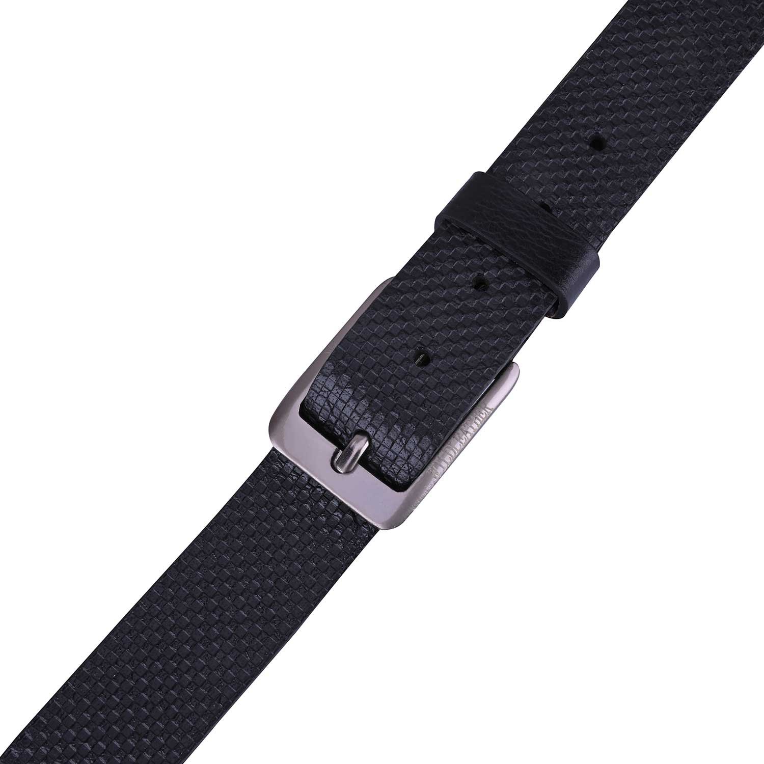 Wildleather Men's Textured Leather Belt – Black & Dark Brown Boxed Casual & Formal Belt (GBT222- SB) - Image 4