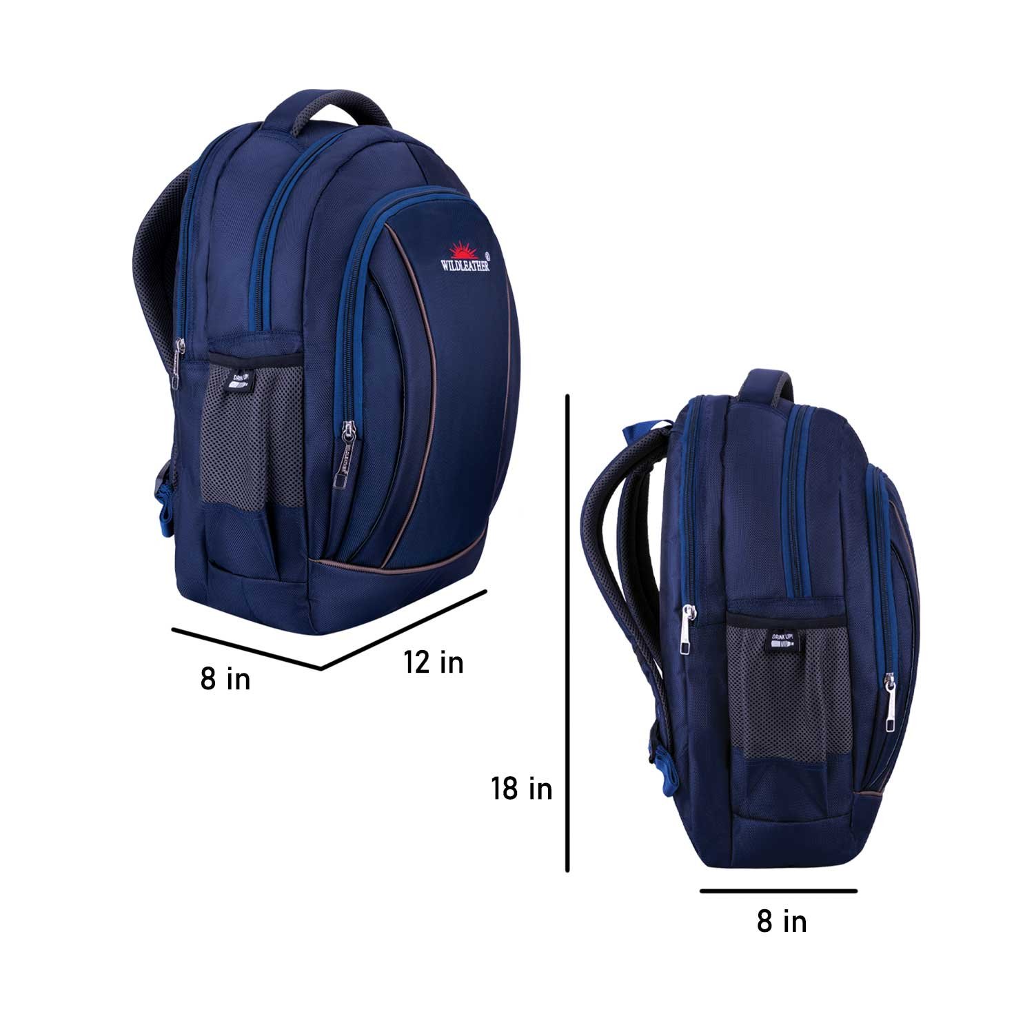 Wildleather WL105-1109 Contrast Piping Travel & Laptop Backpack (18-Inch) - Image 6