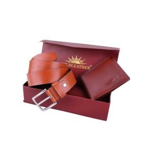 Wildleather Men's Genuine Leather Wallet and Belt Combo Gift Set with Premium Presentation Box (CMB110-102)