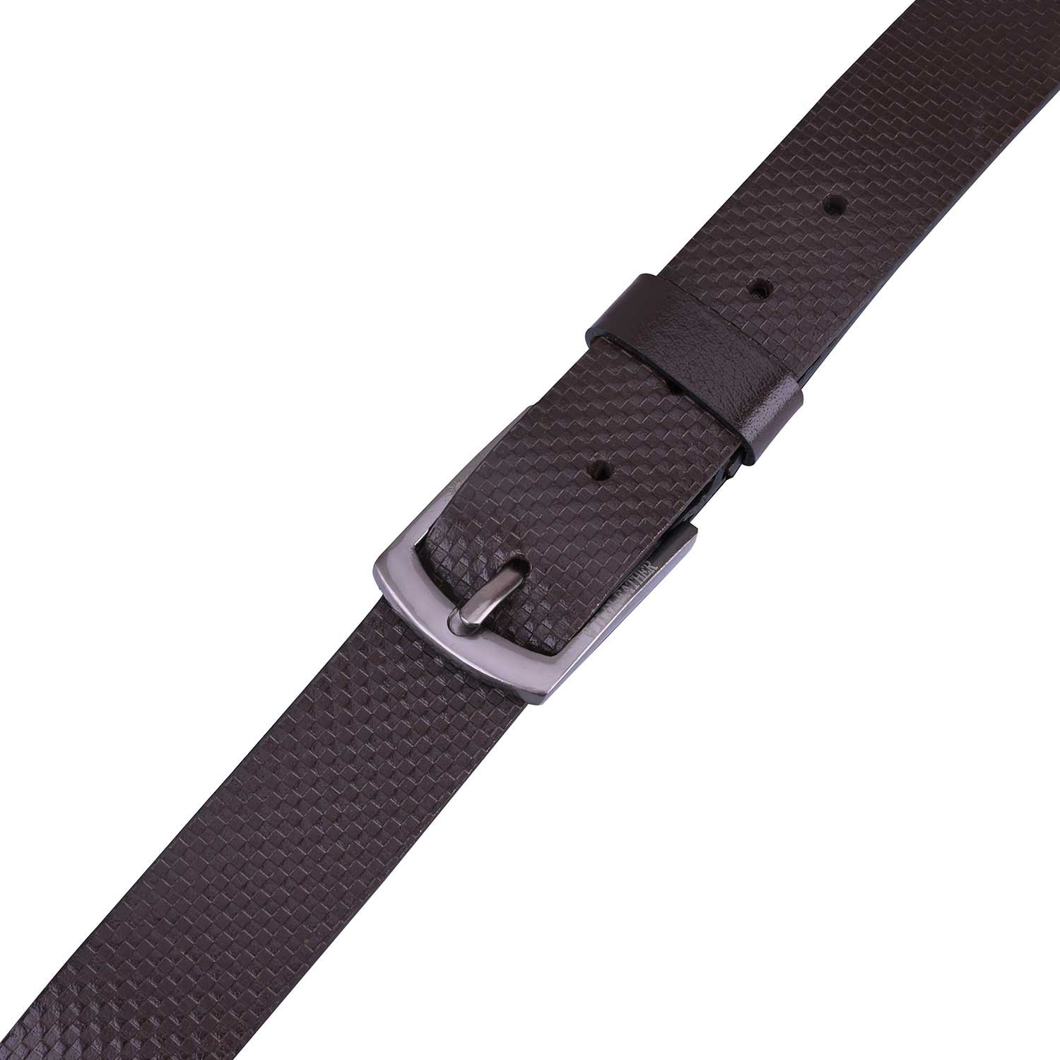 Wildleather Men's Textured Leather Belt – Black & Dark Brown Boxed Casual & Formal Belt (GBT222- SB) - Image 6