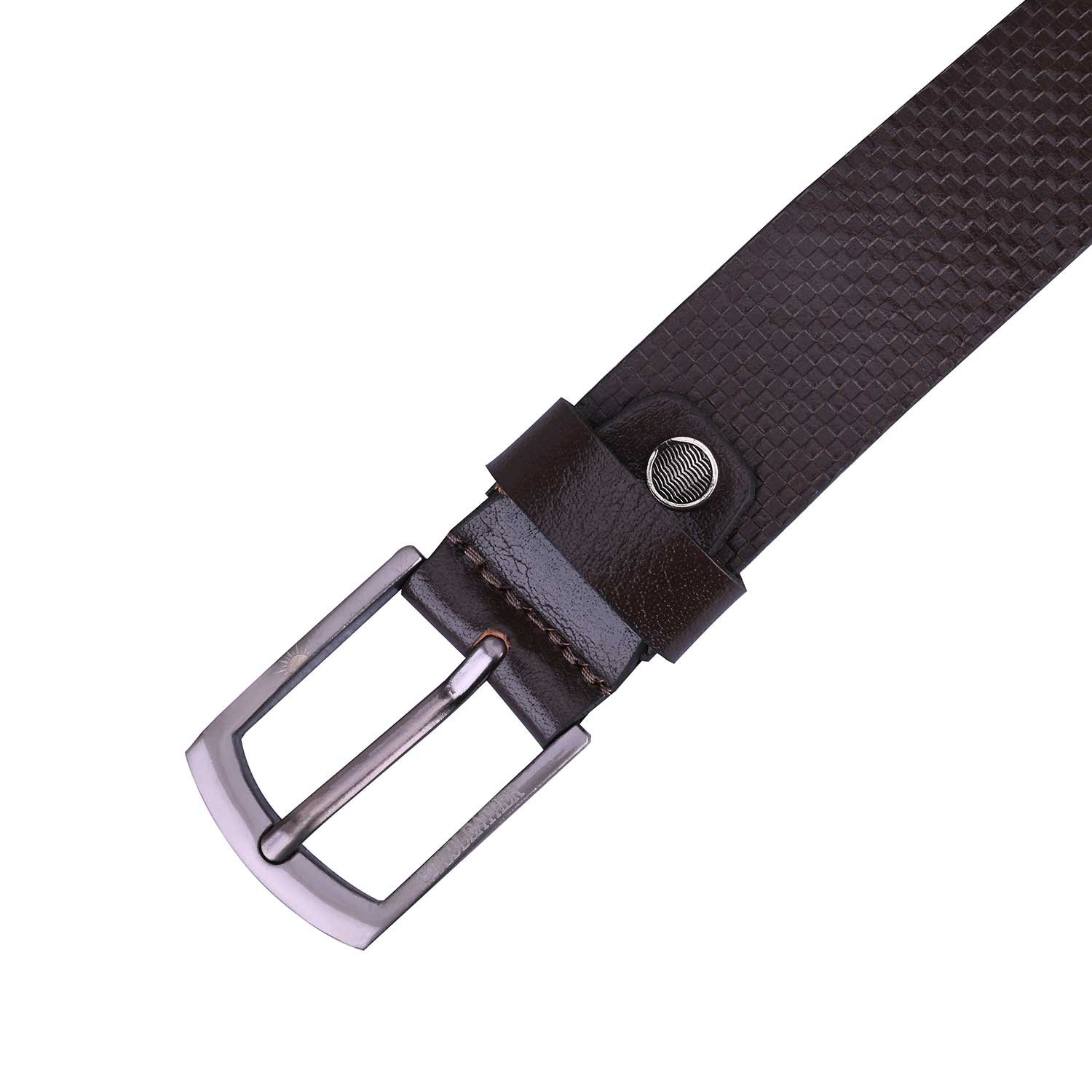Wildleather Men's Textured Leather Belt – Black & Dark Brown Boxed Casual & Formal Belt (GBT222- SB) - Image 7